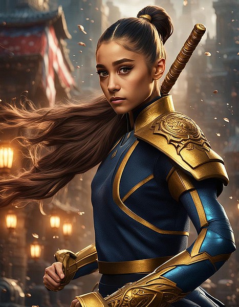 Actress Ariana Grande as Iron Fist